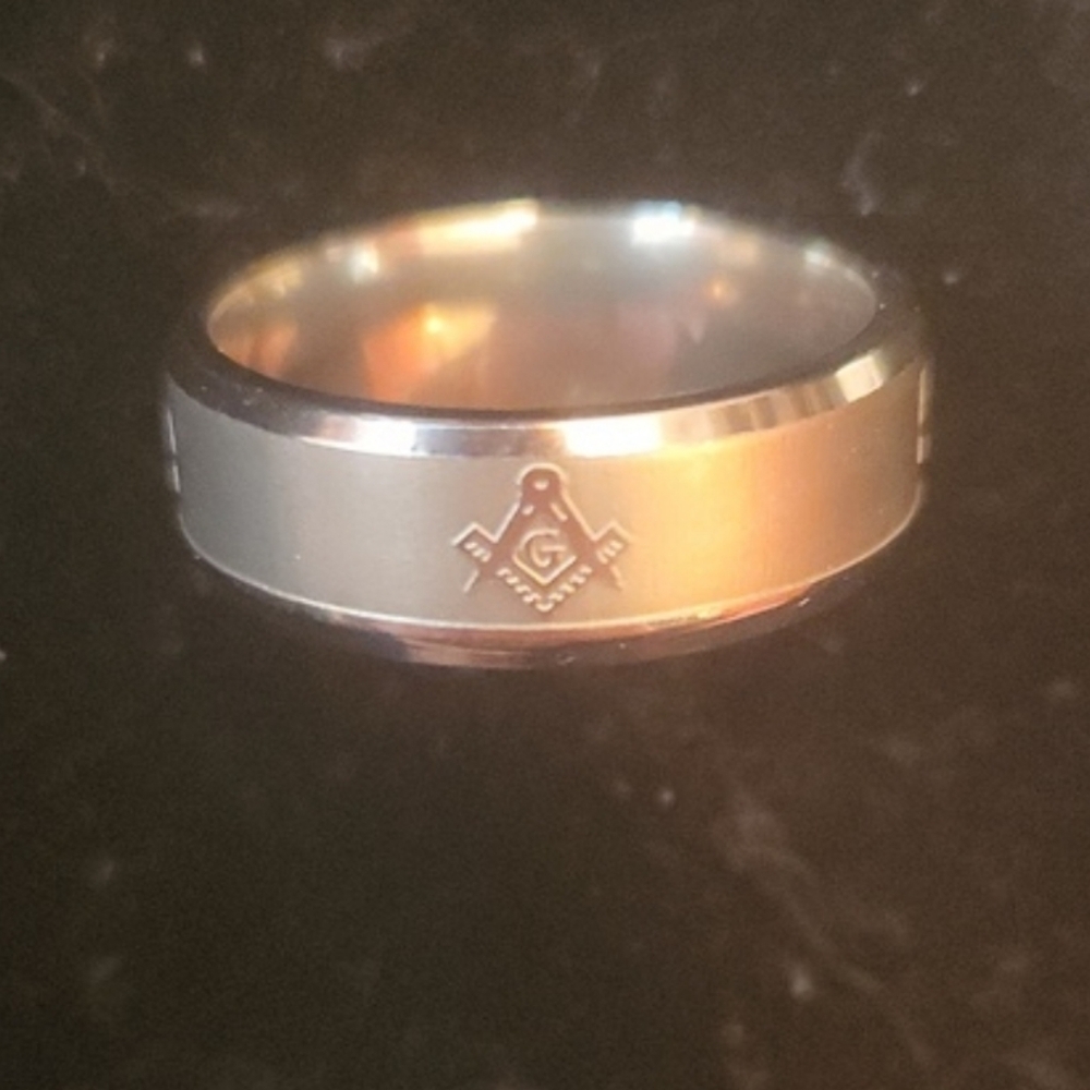 Mens Masonic Freemason Ring Size 11 Stainless Steel
